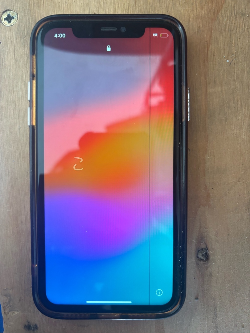 Apple iPhone with Clear Case Damaged